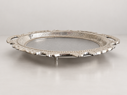 Vintage Charm Silver Tray