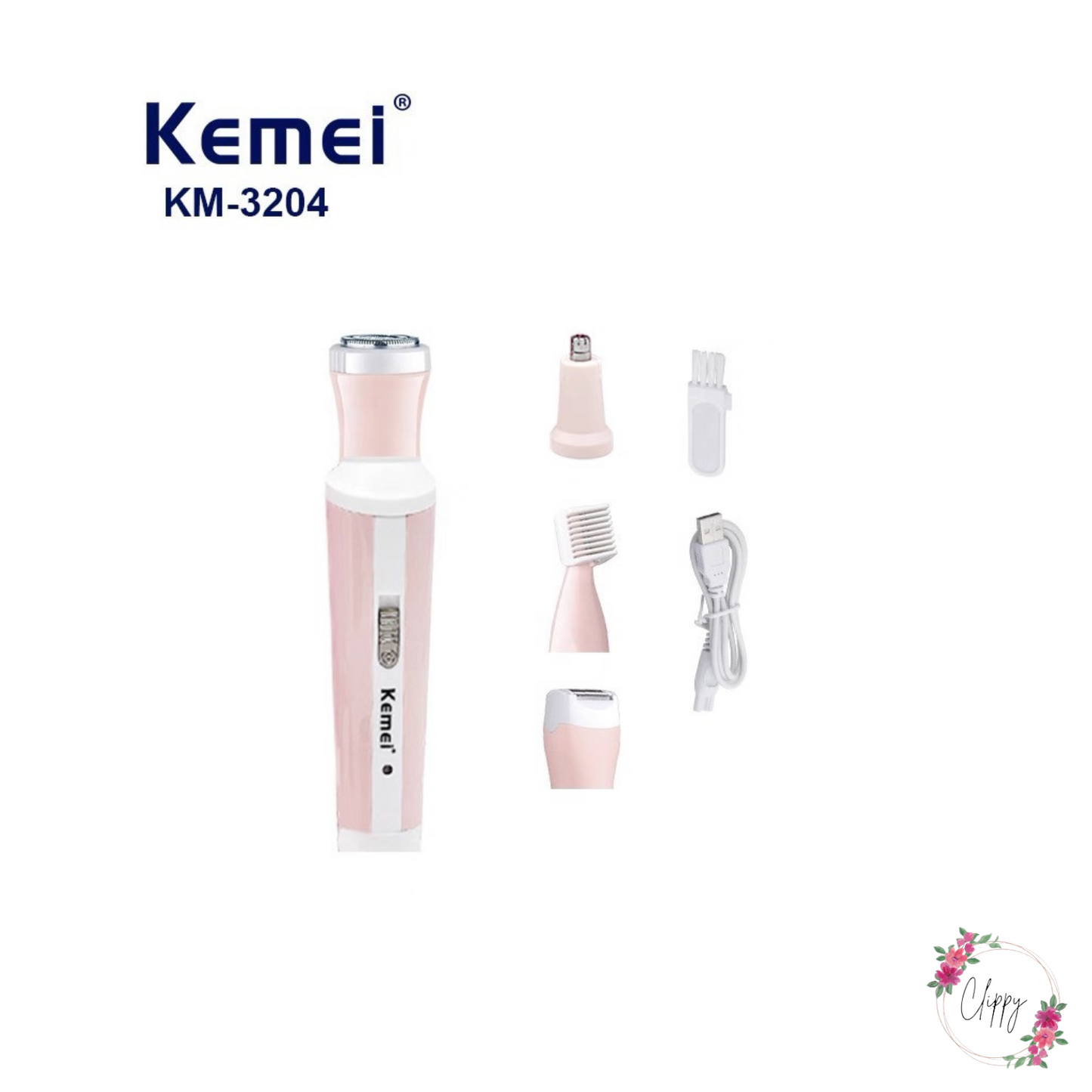 Kemei KM-3204 4-in-1 Multi-Functional Electric Shaver
